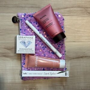 Ipsy black liquid eyeliner/skincare bundle (5 pieces)